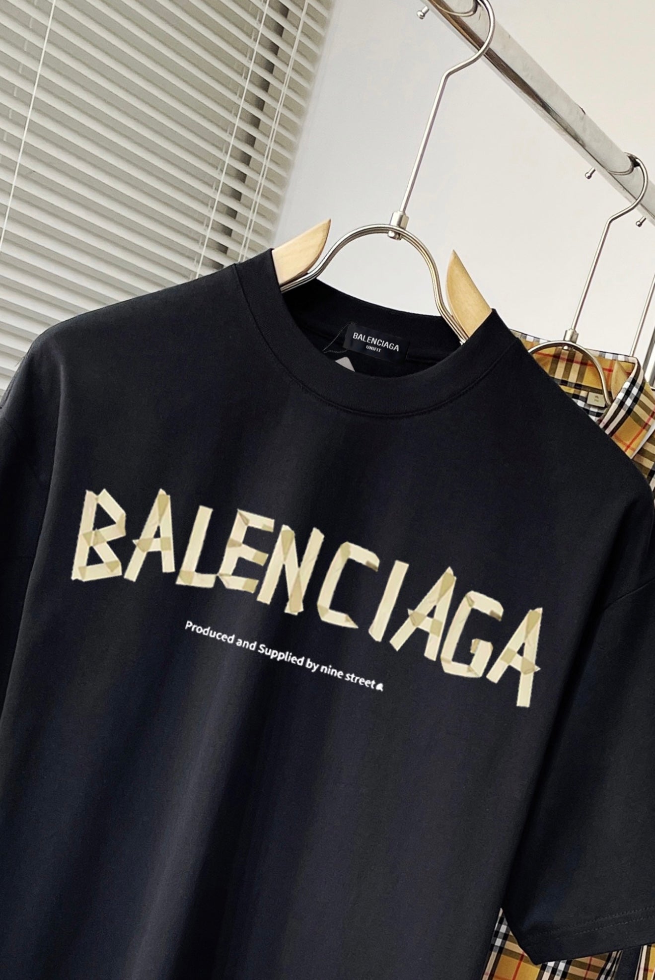 Balenciaga Distressed Logo T-Shirt – Black