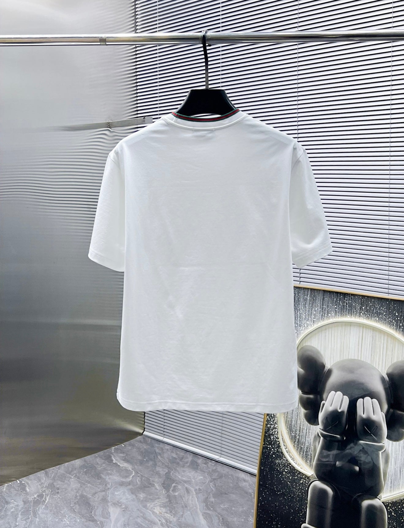 Authentic Gucci Black-White T-Shirt with 3D Logo Design
